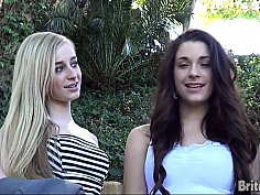Lesbian teens having fun on camera
